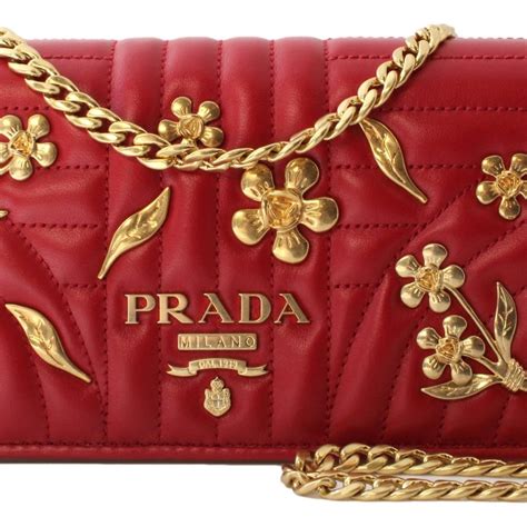 prada 1dh044 quilted bags chain red|farfetch prada purses.